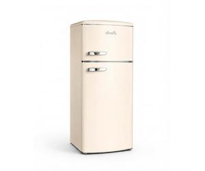 DMDK DKC2 Combinaison de congélateur indépendante, capacité nette 206 L, 4 étagères réglables, grand tiroir à légumes, crème