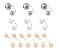 DmDoyy 12 Pièces Broche Femme Vetement, Broche Perle Simulée de la Mode, Broches pour vêtements, Clips en Tissu, Anneaux d'écharpe, Aiguilles à Perles pour vêtements, Clips Cardigan Vintage