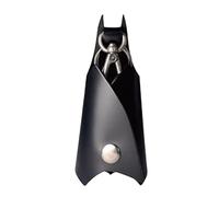 DmDoyy 1PCS Porte-clés Homme, Porte-Clés En Faux Cuir Batman, Idéal Pour Ranger Vos Clés De Voiture Ou Moto,Accessoire Unisexe Pratique Et Élégant, Peut Également Être Utilisé Comme Objet Décoratif