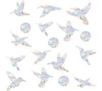 DmDoyy 26 Pièces Autocollants Fenêtre Anti-collision Oiseaux, Film Prismatique Arc-en-ciel Décoratif Pour Portes, Protection Des Oiseaux, Stickérs Anti-impact Fenêtre