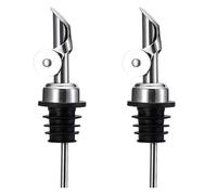 DmDoyy Bec Verseur en Acier Inoxydable avec Mécanisme Automatique Anti-Oxydation, Distributeur pour Bouteilles d'alcool, Distributeur pour Bouteilles d'alcool, Distributeur D'Huile d'olive (2 PCS)