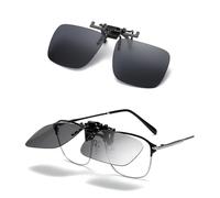 DmDoyy Clip Lunettes De Soleil Polarisées, Surlunettes De Soleil Polarisées Pour Homme Et Femme, Relevable Et Ultra Léger, Pour La Conduite Et Les Activités De Plein Air