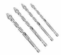 DmDoyy Forets Excentriques À 4 Dents, Lot De 6 Scie À Quatre Tranchants, Foret Multifonction Haute Dureté Pour Verre, Céramique, Bois Et Métal (4/5/6/8/10/12 Mm)