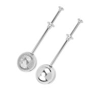 DmDoyy Infuseurs À Thé En Acier Inoxydable, 304 Filtre À Thé Sphérique, Pour Le Thé Aux Fleurs, Le Café, Thé En Vrac & Épices(1 À Trous Complets + 1 À Demi-trous)