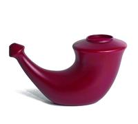 DmDoyy Rhino Horn Neti Pot Rouge, Lavage De Nez Adulte Recommandé Par Les Médecins, Système D'Irrigation Sinusoïdale Pour Congestion Nasale, Allergies Et Soins Quotidiens