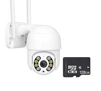 DMETE 4K 8MP Wireless IP Camera Outdoor Security PTZ 4MP HD Auto Tracking Video Surveillance CCTV P2P Installation Facile(4MP Add 128G)