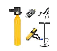 DMETE Équipement de plongée 0.5L Nouvelle Mini Bouteille D'oxygène Plongée Enseignement Respiration sous-Marine Équipement De Plongée Respiration Réservoir D'oxygène pour la plongée avec Tuba(Giallo)