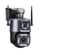 DMETE HD Double Objectif 8MP Imas PTZ caméra de sécurité extérieure Couleur Vision Nocturne système Surveillance vidéo IP66 Suivi Automatique Installation Facile(8MP NO Card)