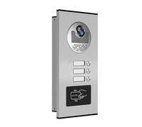 DMETE Interphone vidéo for Maison à 3 unités, Sonnette vidéo for Appartement, système de visiophone résidentiel Notifications en Temps réel