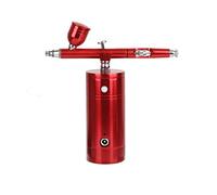 DMETE Kit d'aérographe Mini compresseur Set Simple Action Spray Pistolet à pulvériser for maquillage Décoration coiffure Coupe du visage remplaçable Soufflage pratique(A)