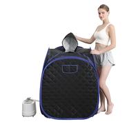 DMETE Kit de Sauna Portable for Une Personne, Tente de Chapeau de Spa for Tout Le Corps à la Maison, Comprenant Un cuiseur Vapeur de 2 L avec télécommande pour la détente(WS)