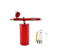 DMETE Kits d'aérographe Double action avec Compressor Makeup Foundation Wireless Label privé Personnel multifonctionnel Soufflage pratique(Part B Red)