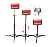 DMETE Lampe de peinture à infrarouge 1000W avec support, chauffage ondes courtes, lampe cuisson, lumière relevable, séchage carrosserie voiture, outil réparation pièces automobiles Portable