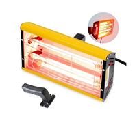 DMETE Lampe De Polymérisation Peinture Infrarouge 2000W, For Sécher La Chaude, Chauffante, Cabine En Aérosol À Ondes Courtes Portable
