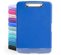 DMFLY Porte-bloc A4 Robuste Avec Rangement, Porte-stylo Et Compartiment - Capacité de 6 Crayons Et 200 Feuilles - Clip Solide