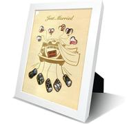 DMHSGIFT Cadeau de mariage, argent dans un cadre - couleur bois