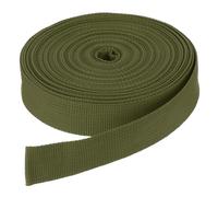 DMiotech 10 Yard 9 Mètres x 25mm Largeur Sangle en Nylon, Sangle Plate en Poly, pour Bricolage, Cerclage de Sac à Dos Artisanal, Couture, Réparation d'Équipement d'Extérieur, Armée Verte