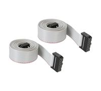 DMiotech 2 Paquet 14Épingle Type-C Long 128cm 2.54mm IDC Gris Fil Plat Ruban Câble