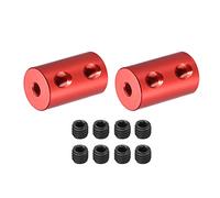 DMiotech 2 Paquet 3-3mm Alésage L20XD12 Rigide Couplage Arbre Couplage Joint Connecteur w Vis Aluminium Alliage Moteur Arbre Connecteur pour 3D Imprimante Rouge