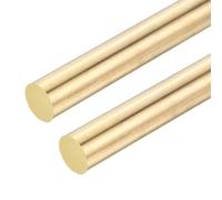 DMiotech 2 Pcs 13mm x 100mm Tiges en Laiton, Tige Ronde en Laiton Massif pour Bricolage, Tiges de Soudage, Barre de Tour, Stock pour Poinçons à Dérive, Modèle d'Arbre, Avion, Voiture