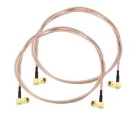 DMiotech 2 Pcs 35" SMA Male Right 90 Degree To SMA Male Right Angle Connector Cable, RG316 Coaxial Cable 50 Ohm Low Loss Antenna Extension Cable Adapter Pour Router Antenna GPS LAN Common