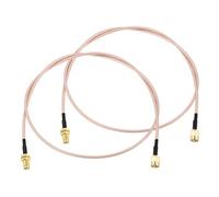 DMiotech 2 Pcs RG316 Câble Coaxial 24" Connecteurs RPSMA Mâle Vers RPSMA Femelle Adaptateur Câble D'Extension Antenne 50 Ohm Pour Router Antenna GPS LAN Common Devices