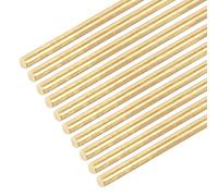 DMiotech 20 Pcs 3mm x 100mm Tiges en Laiton, Tige Ronde en Laiton Massif pour Bricolage, Tiges de Soudage, Barre de Tour, Stock pour Poinçons à Dérive, Modèle d'Arbre, Avion, Voiture