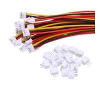 DMiotech 20 Set Connecteur Mâle ZH1.5 3 Broches 28AWG 200mm | Câbles Fils. Connecteur Carte Mère avec Prise Femelle. Âme Cuivre Matériau PVC. pour Haut-Parleurs. Rubans LED