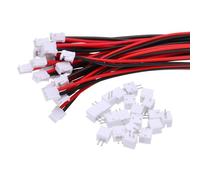 DMiotech 20 Sets Connecteur Mâle ZH1.5 2 Broches Câble 200mm 28AWG | Connecteur Carte Mère avec Prise Femelle. Âme Cuivre Matériau PVC. pour Haut-Parleurs. Rubans LED