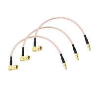 DMiotech 3 Pcs Câble De Connexion SMA Mâle À 90 Degrés Vers MCX Mâle 6", Câble Coaxial RG316 50 Ohms Faible Perte, Câble D'extension D'antenne Adaptateur Pour Antenne De Routeur GPS LAN