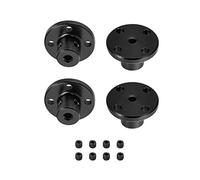 DMiotech 4 Paquet 4mm Intérieur Dia H13xD10 Bride Couplage Connecteur Rigide Guide Arbre Support Raccord Arbre Accouplement avec Vis pour DIY RC Modèle Moteurs Noir