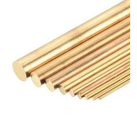 DMiotech 42Pcs 1-8mm Kit d'Assortiment de Tiges en Laiton, Tige Ronde en Laiton Massif pour Bricolage, Tiges de Soudage, Barre de Tour, Stock pour Poinçons à Dérive, Modèle d'Arbre, Avion