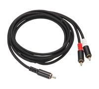 DMiotech Câble RCA Y 6.6ft, 1 RCA Mâle vers 2 RCA Mâle Diviseur Y Stéréo Audio Câble Subwoofer pour Home Theater, HDTV, Enceintes, Systèmes Hi-Fi, Amplificateurs