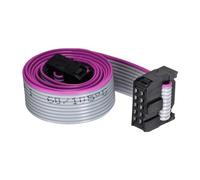 DMiotech Câble Ruban Plat IDC de 10 Broches, Pas de 2,54 mm, Longueur de 50 Cm, Connecteur FC à FC, Fil de Liaison de Type A Gris pour Ordinateur, Affichage LED, DVD