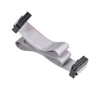 DMiotech Câble Ruban Plat IDC de 12 Broches, Pas de 2,54 mm, Longueur de 30 Cm, Connecteur FC à FC, Fil de Liaison de Type A Gris pour Ordinateur, Affichage LED, DVD
