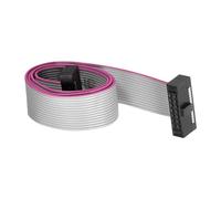 DMiotech Câble Ruban Plat IDC de 14 Broches, Pas de 1,27 mm, Longueur de 20 Cm, Connecteur Fc Vers Fc, Fil de Liaison de Type A, Gris, pour Ordinateur, Affichage LED, DVD