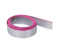 DMiotech Câble Ruban Plat IDC de 16 Broches, Pas de 1,0 mm, Longueur de 1 Mètre, Connecteur AWM 2651, Fil de Liaison Gris pour Ordinateur, Affichage LED, DVD