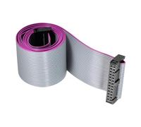 DMiotech Câble Ruban Plat IDC de 26 Broches, Pas de 2,54 mm, Longueur de 1 Mètre, Connecteur FC à FC, Fil de Liaison de Type A, Gris, pour Ordinateur, Affichage LED, DVD