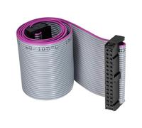 DMiotech Câble Ruban Plat IDC de 30 Broches, Pas de 2,54 mm, Longueur de 50 Cm, Connecteur FC à FC, Fil de Liaison de Type A, Gris, pour Ordinateur, Affichage LED, DVD