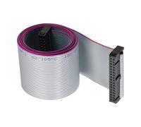 DMiotech Câble Ruban Plat IDC de 34 Broches, Pas de 2,54 mm, Longueur de 1 Mètre, Connecteur FC à FC, Fil de Liaison de Type A, Gris, pour Ordinateur, Affichage LED, DVD