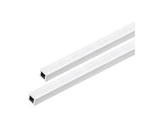 DMiotech Lot de 2 (6mm x 6mm x 1mm) Tube Carré en Aluminium 6063 de 300mm de Longueur pour la Construction de Cadres de Machines et Projets Diy