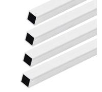 DMiotech Lot de 4 (20mm x 20mm x 2mm) Tube Carré en Aluminium 6063 de 200mm de Longueur pour la Construction de Cadres de Machines et Projets Diy