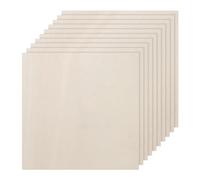DMiotech Paquet de 15 Feuilles de Bois de 5,9 x 5,9 Pouces de 2 mm d'Épaisseur, Feuilles de Tilleul, Carrés de Contreplaqué Non Finis, Contreplaqué pour Bricolage, Artisanat, Dessin
