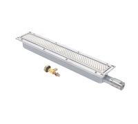 dmiuiou Barbecue Brûleur latéral infrarouge en acier inoxydable pour barbecue à gaz, barbecue et camping, brûleur en céramique avec rabat d'air, compact et portable pour barbecue (41 x 8 x 5,8 cm)