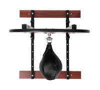dmiuiou Speed Bag Plateforme 100 kg Montage mural Speedball Set | Kit d'entraînement de boxe avec boule de vitesse rotative à 360° et réglage de la hauteur 5 positions - Pour la maison et la