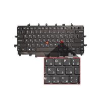 DMJBNBPO Clavier d'ordinateur Portable, Compatible for Lenovo, Thinkpad X1 | Carbone 4e génération 4 MT : 20FB 20FC clavier rétroéclairé X1C 2016 anglais américain russe(RU X1 Carbon2016year)