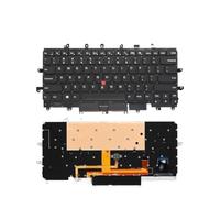 DMJBNBPO Clavier d'ordinateur Portable, Compatible for Lenovo, Thinkpad X1 | Carbone 4e génération 4 MT : 20FB 20FC clavier rétroéclairé X1C 2016 anglais américain russe(US X1 Carbon2016year)