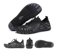 DMJHJY Chaussures de Mise à la Terre avec cuivre, Chaussures Pieds Nus Tout Autour de la Terre Femmes Hommes, Chaussures de randonnée-Course de Trail imperméable (Noir,41)