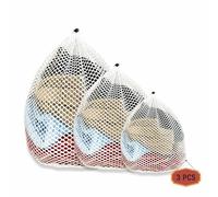 Dmjia® Filet à Linge 3 Pièces, 40cm - 60cm en 3 Tailles Différentes Filet a Linge Machine a Laver, Sacs à Linge Avec avec stop cordon, très durable