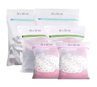 Dmjia Filet à Linge 6 Pièces, 40cm - 60cm en 3 Tailles Différentes Filet a Linge Machine a Laver, Sacs à Linge Fermeture éclair dissimulée, très durable